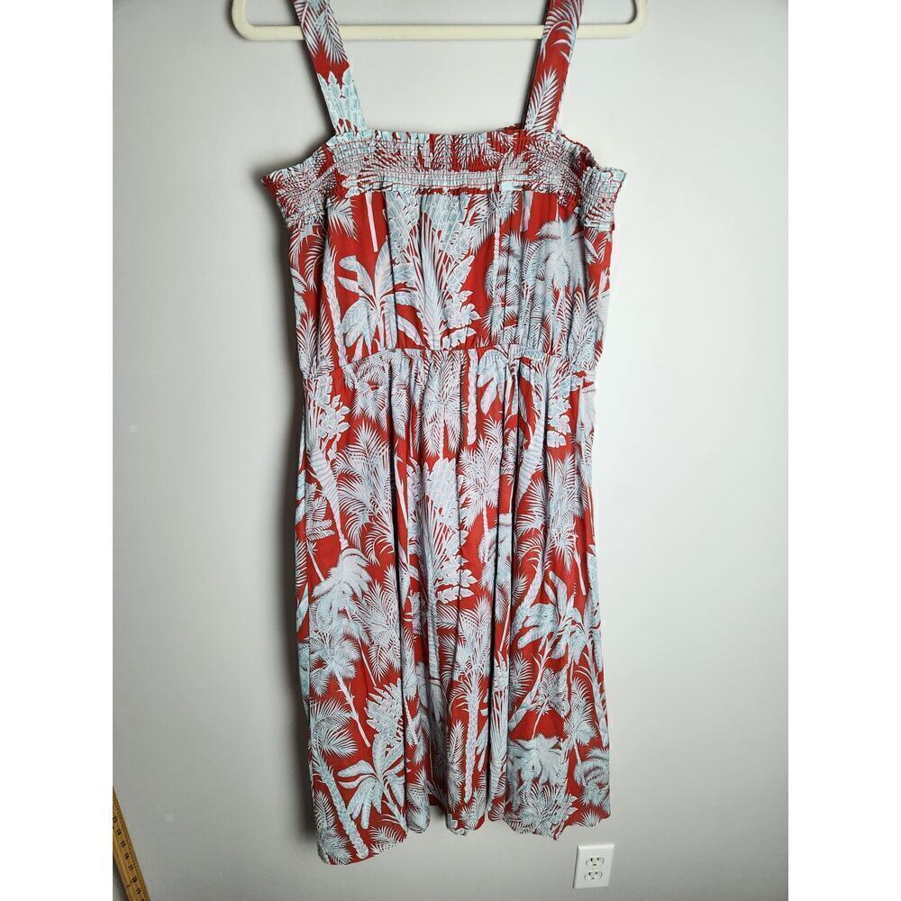 Talbots Oasis Palm Voile Fit and Flare Dress sz 12 lined resort vacation nwt - Picture 5 of 12